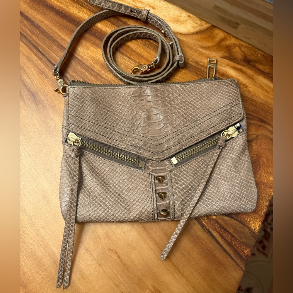 Botkier Trigger cult classic embossed python leather crossbody handbag bag